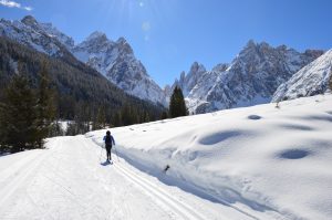 Eindrücke vom Skilanglaufgebiet in den Sextener Alpen